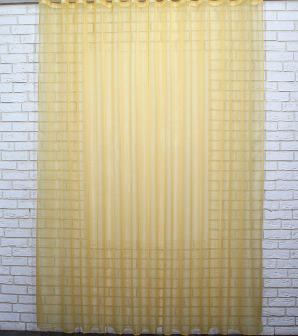 Тюль VR-Textil н109 Шифон однотонний Бурштиновий 600х280 см (41-047) Киев - изображение 2