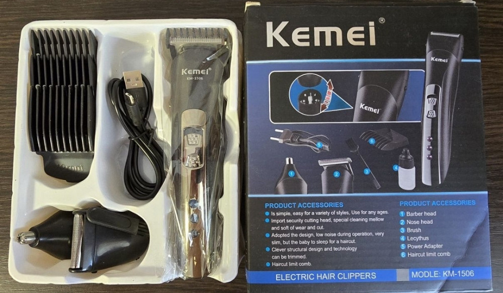 Машинка для стриження KEMEI KM-1506, 3 в 1. Харків - фото 8