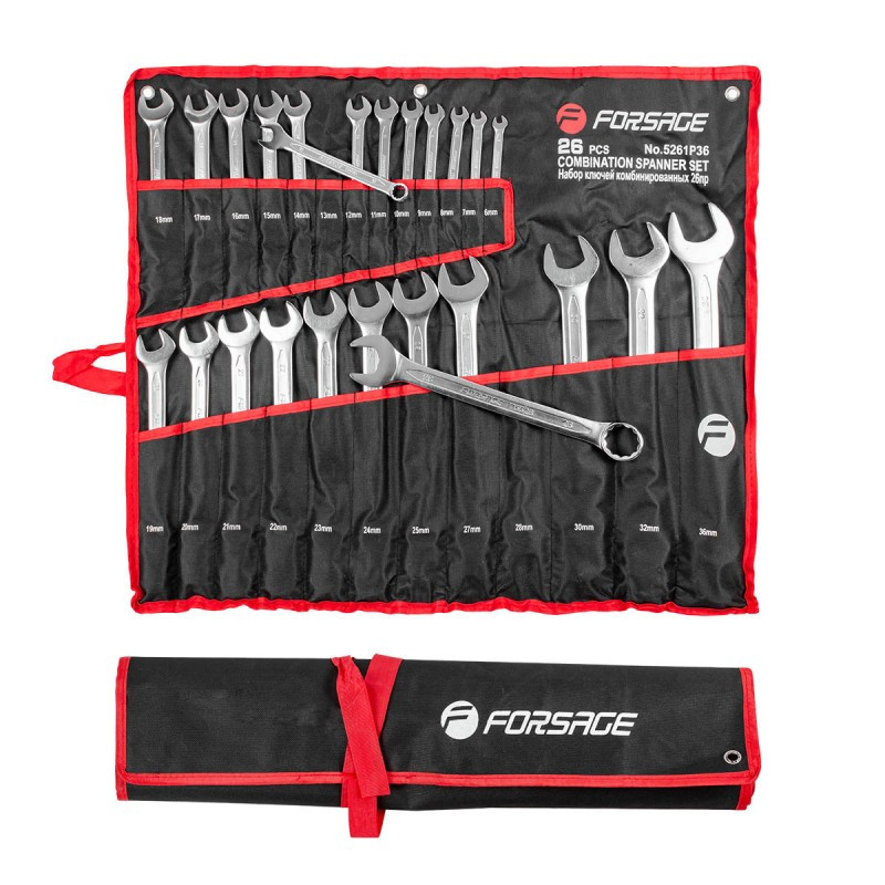Набір ключів комбінованих 26пр. (6-25, 27, 28, 30, 32, 36мм) на полотні Одеса - фото 1