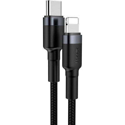 Дата кабель USB-C to Lightning 1.0m 18W 2.1A Cafule Black-Grey Baseus (CATLKLF-G1) Винница - изображение 5