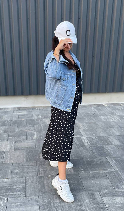 Джинсовая куртка женская оверсайз с вышивкой р 42-46 Харьков - изображение 2