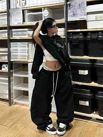 Женский стильный повседневный оверсайз-костюм  тринитка на флісі Одесса