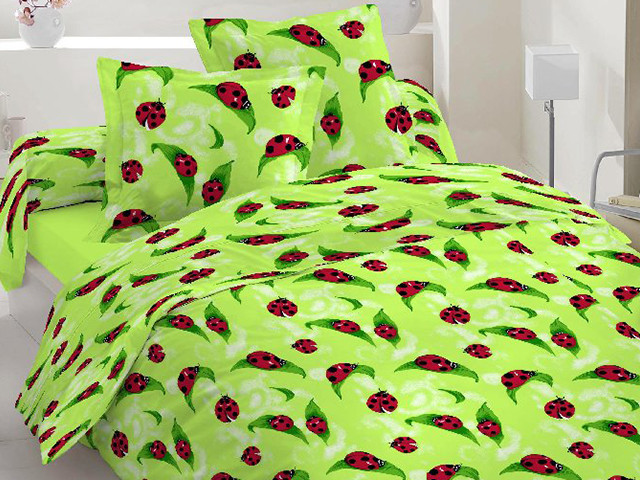 Ecotton Дитячий комплект постільної білизни Ecotton 110х140 см в ліжечко з сонечками зелений (1 Коломия - фото 1