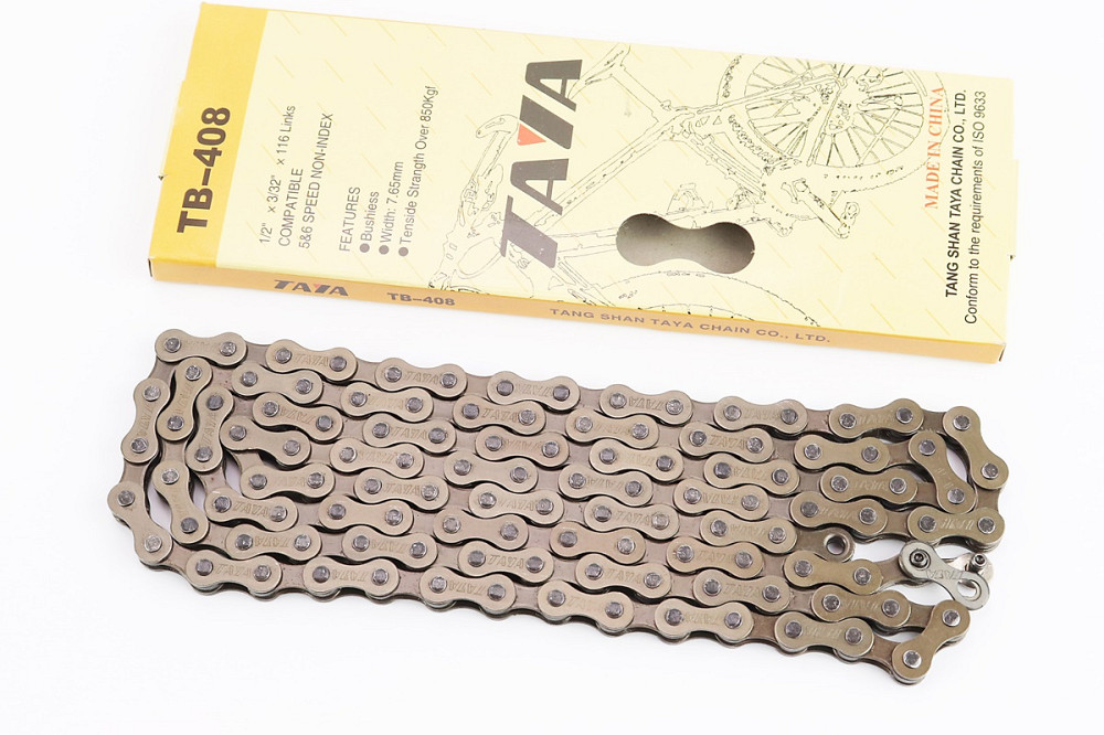 Ланцюг приводний 1/2х3/32х116L 5/6 швидкостей, коричневий TB-408 (Non-index) Київ - фото 1