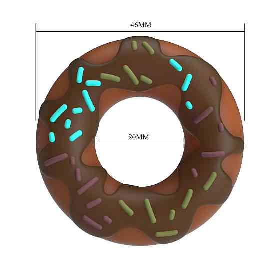 Кільце для члена Pretty Love Choco Super Donut Silicone Cock Ring Sex Aura Київ