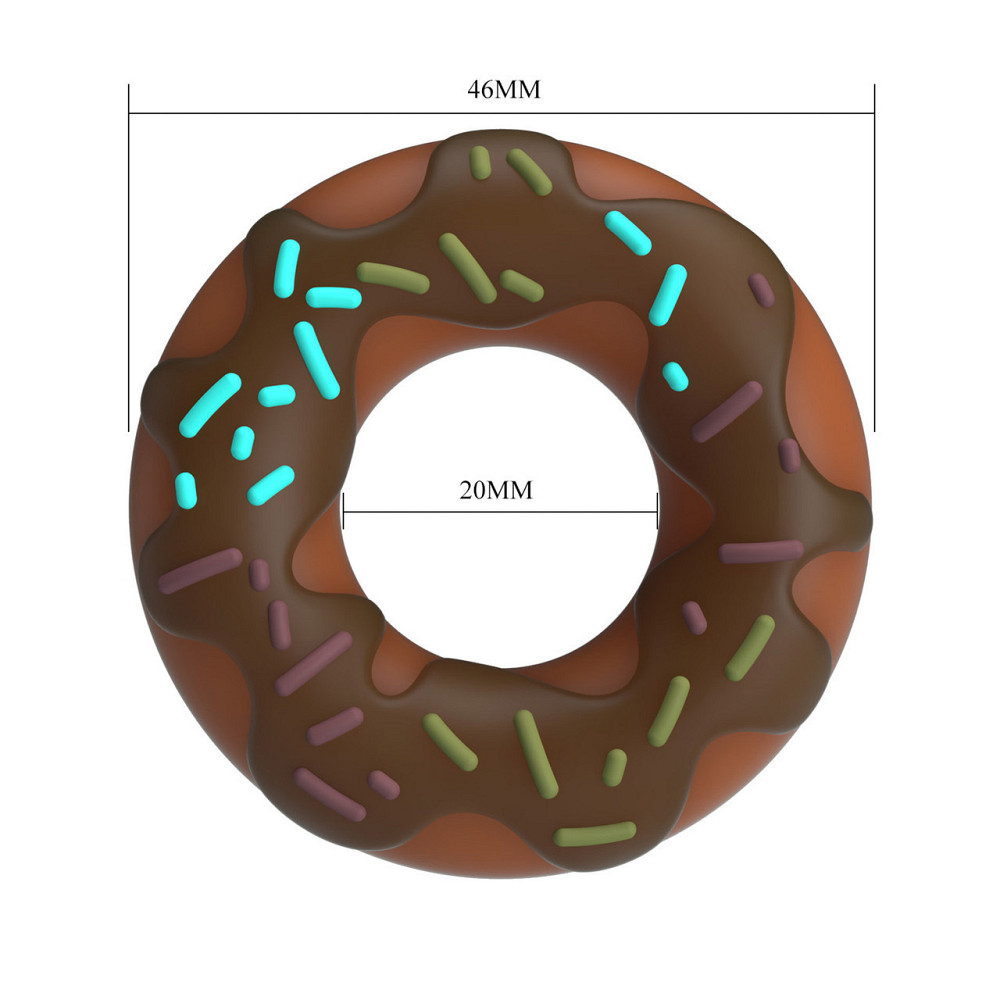 Кільце для члена Pretty Love Choco Super Donut Silicone Cock Ring Sex Aura Київ - фото 5