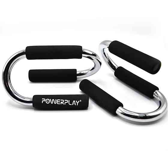 Упори для віджимань PowerPlay 4318 Push-Up Bars Stell металеві (S-подібні) Каменское