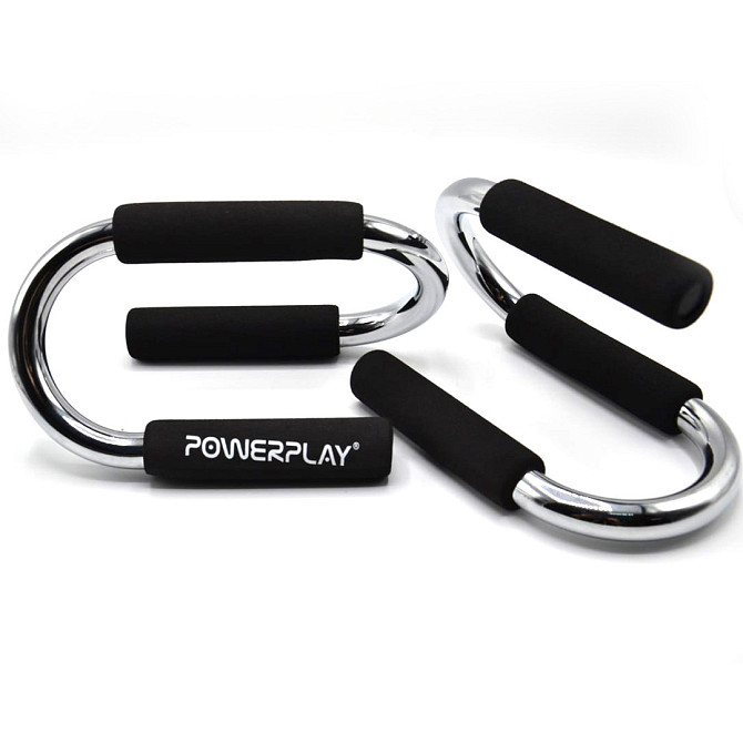 Упори для віджимань PowerPlay 4318 Push-Up Bars Stell металеві (S-подібні) Каменское - изображение 2