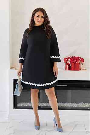 Женское короткое платье батал итальянского трикотаж 52/54 Одесса