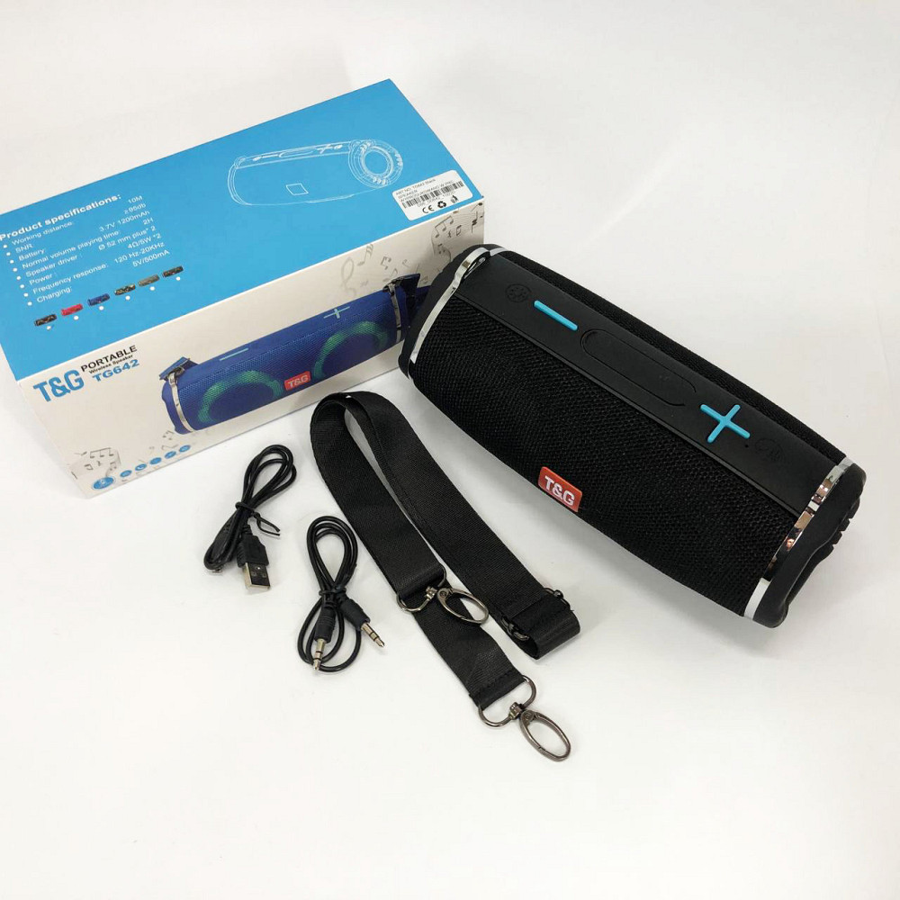 Колонка на акумуляторі зі світломузикою TG642, Якісна Bluetooth колонка Акумуляторна переносна CS-66 Львів - фото 14