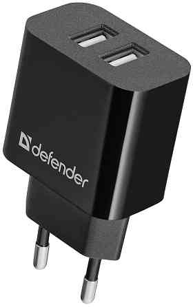 Зарядний пристрій 2xUSB 12W 2.1A UPC-21 +кабель microUSB, чорний Defender Винница