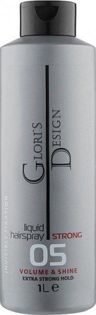 Жидкий лак для волос Glori's Design 1000 мл Львов - изображение 1
