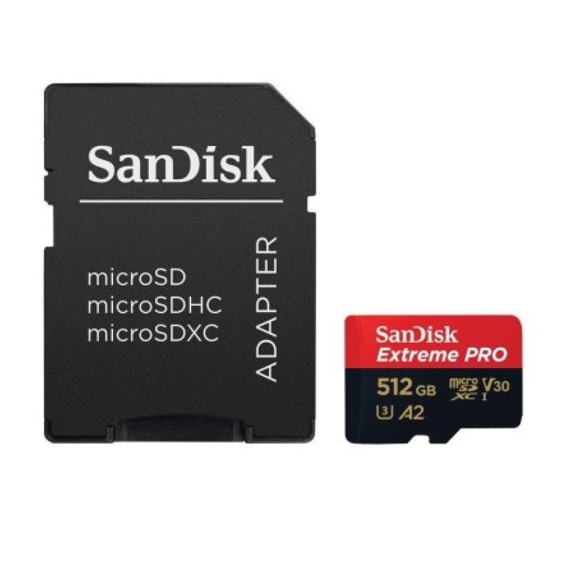 Картка пам'яті MicroSDXC 512 GB UHS-I U3 R200/W140MB/s SanDisk Extreme Pro V30 + SD-адаптер (SDSQXCD-512G-GN6MA) ( 19299 ) Харьков - изображение 1