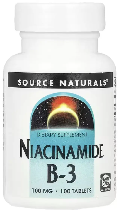 Ниацинамид B3 Source Naturals Niacinamide B-3 100 mg 100 таб Киев - изображение 1