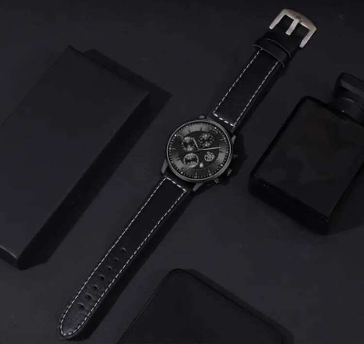 Подарочный набор для мужчин: 1наручные часы, 1 браслет и 1 ожерелье- диам 4,2 дл 22см шир рем 2см, без коробки Киев - изображение 5