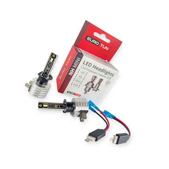 Автолампа H1 12V-24V EUROTUN NH 44W 4500L 6500K радиатор LED Мукачево