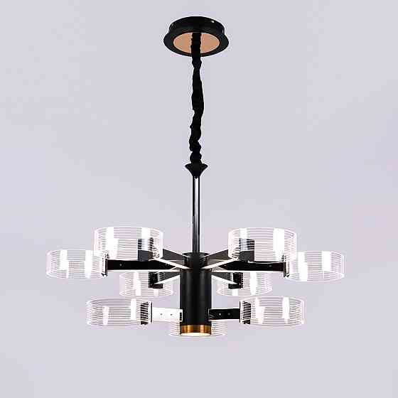 SIRIUS Люстра світлодіодна акрілова Sirius N 3705-6+3 BLACK+GD 98W Київ