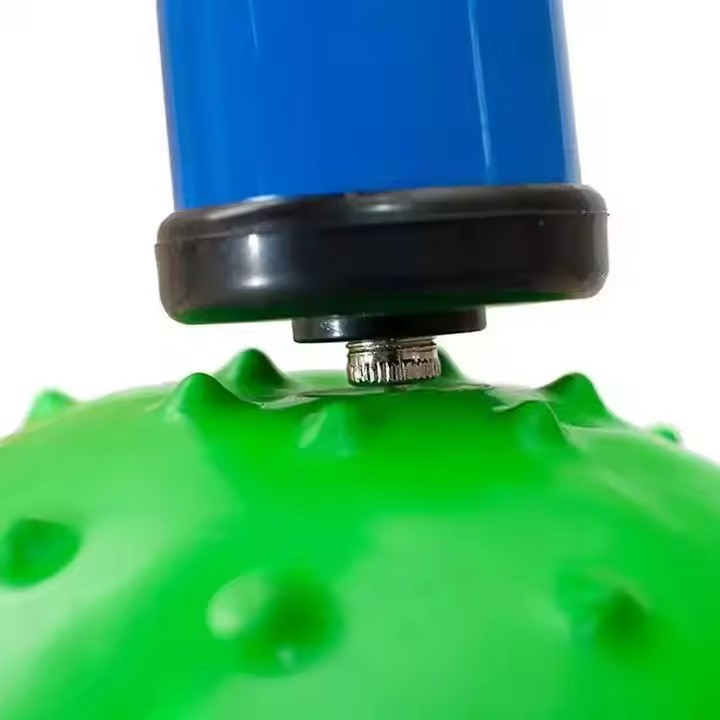 Ручной насос для мячей 8-ми дюймовый с металическими и пластиковыми иглами CZST-022 синий Каменец-Подольский - изображение 2