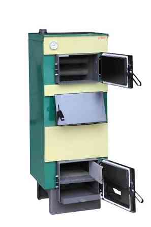 Твердопаливний котел Тивер КТ-24-ВУ сталь 5 мм котел з великою топкою на дровах 24 кВт до 220 м2 задній димохід Україна Тернопіль