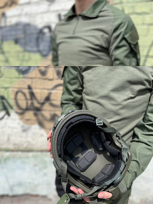 FAST HELMET IIIA OLIVE БАЛІСТИЧНИЙ ШОЛОМ БЕЗ ВУХ ХАКІ Киев - изображение 6