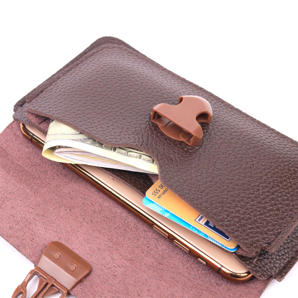 Чехол для телефону на пояс з еко-шкіри 21269 Vintage Коричневий Київ - фото 6