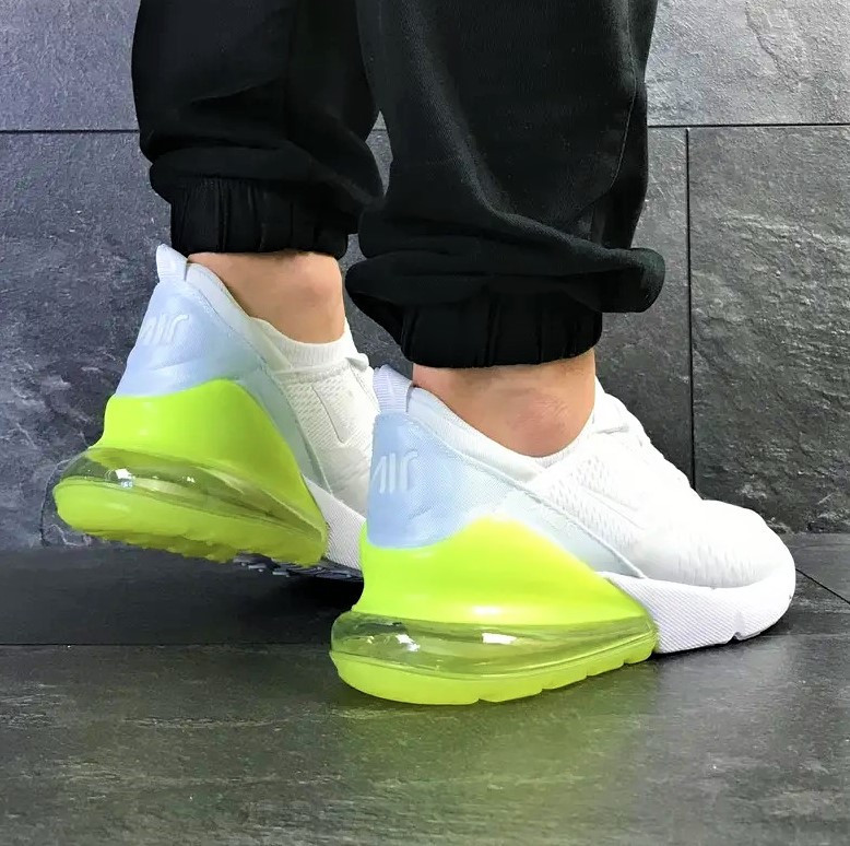 Кроссовки Nike 270 Мужские Белые Найк с Амортизацией Желтые (размеры: 45) Днепр - изображение 7