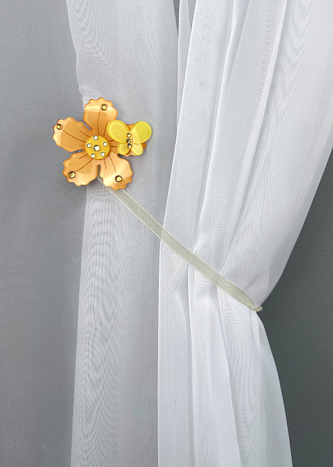 Магниты для штор и гардин Весна набор 2 шт Оранжевый с желтым (81-315) Киев - изображение 4