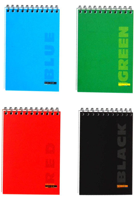 Блокнот А6/48 арк. "Графіка""COLOR" #, верхня спіраль, м'яка обкл., ВА6248-001, шт Київ - фото 1