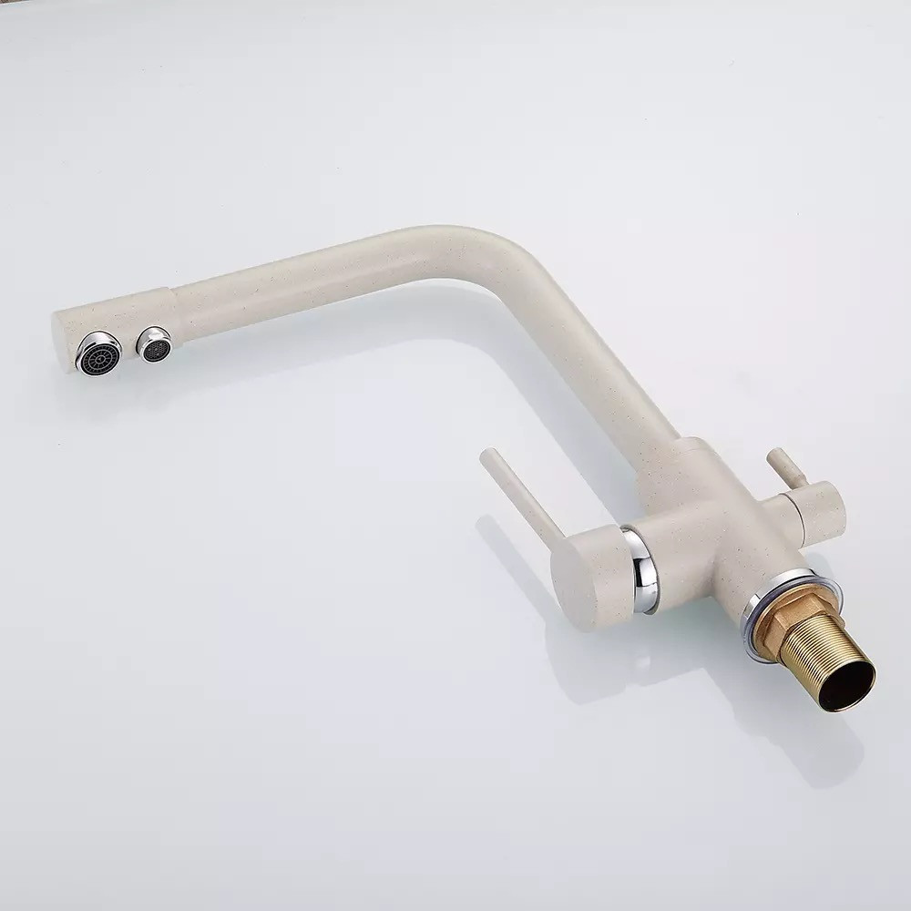 Змішувач для кухні WanFan , для гарячої і холодної води, 2 види подачі води матовий Бежевий Кам'янець-Подільський - фото 4