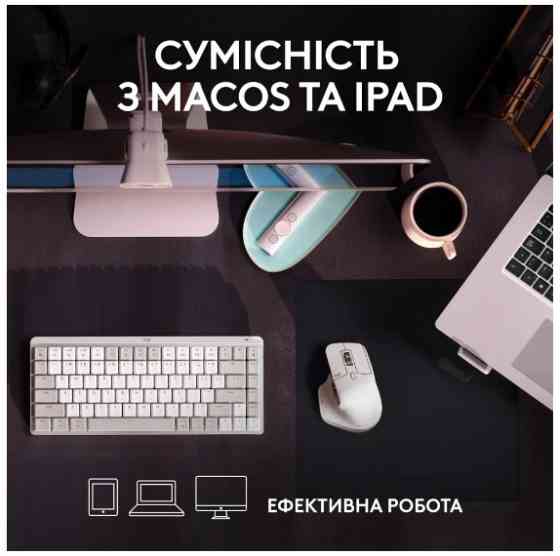 Миша Logitech MX Master 3S For Mac Performance Wireless Pale Grey (910-006572) (6836231) Киев