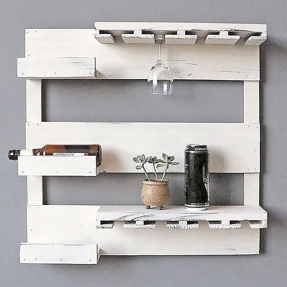 Настінна винна полиця "Яманасі" шеббі Миколаїв - фото 1