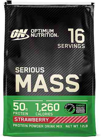 Гейнер Optimum Nutrition Serious Mass 5455g (Strawberry) EU Луцк