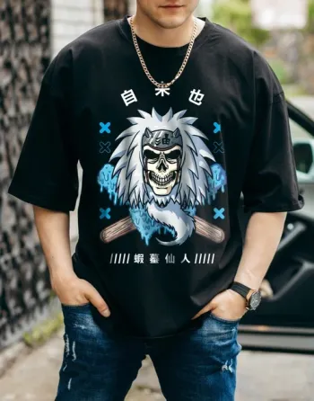 Футболка чоловіча з  принтом Наруто Джирайя Dead Edition Розмір 48 Anime0108 Дніпро