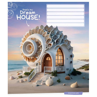 Зошит Школярик Dream house 12 аркушів лінія (012-3530L) Вінниця - фото 4