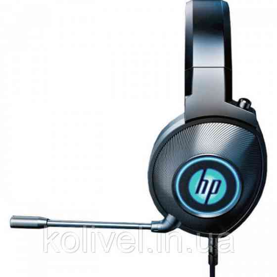 Навушники з мікрофоном HP DHE-8008U USB, 7.1 Surround, Noise Cancelling, LED, Black (DHE-8008U) Київ