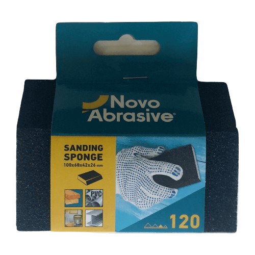 Губка шліфувальна 100*68*42*26мм P120 NovoAbrasive Житомир - изображение 3