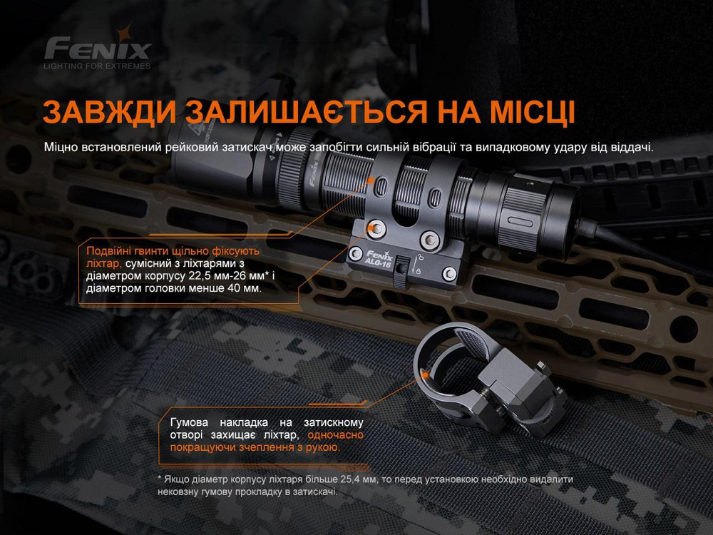 Кріплення на зброю для ліхтарів Fenix ALG-16 Рівне - фото 7