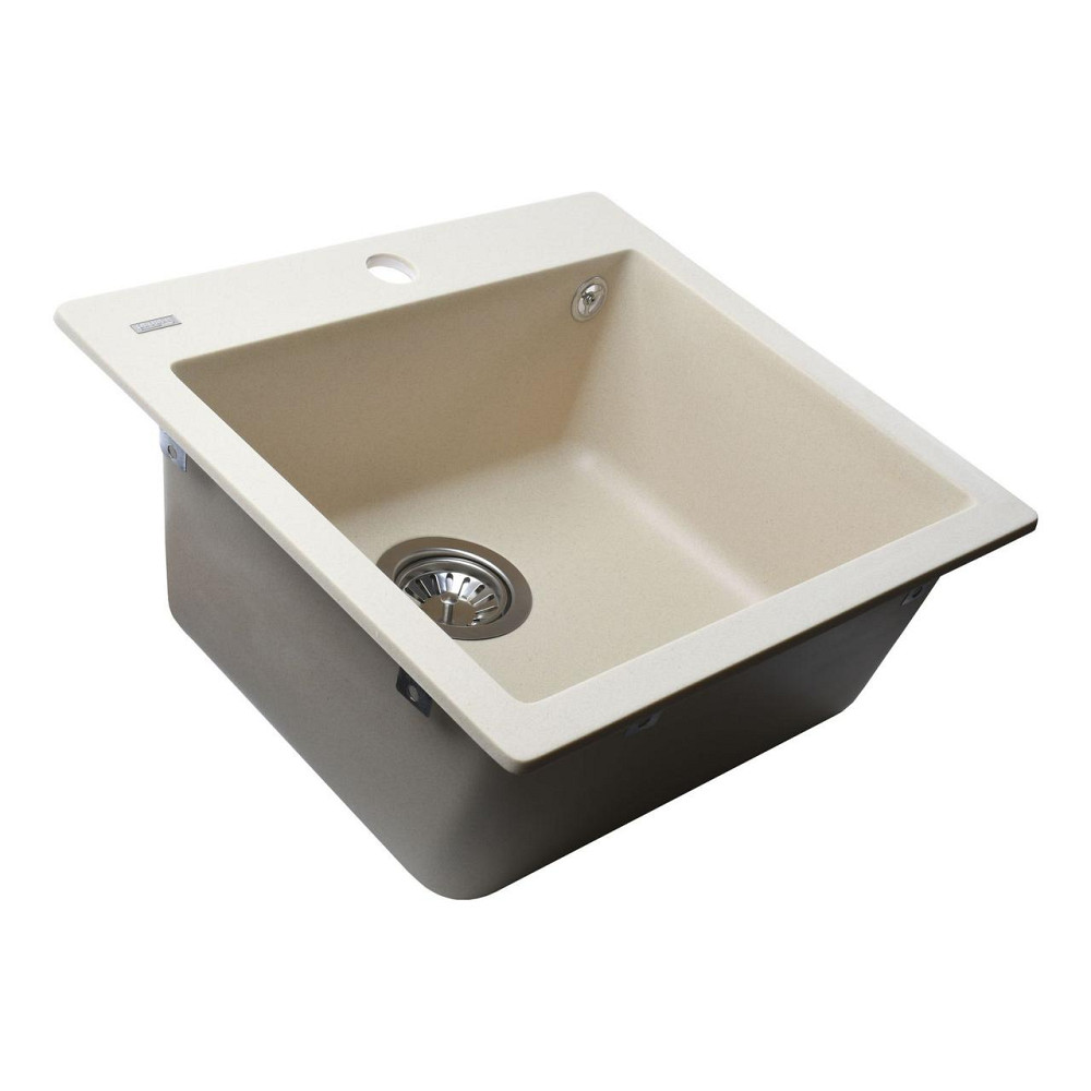 Гранітна мийка Globus Lux AOSTA слонова кiстка 490x455мм (000023576) Київ - фото 3