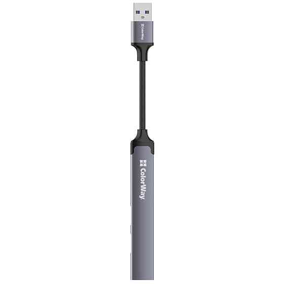 Хаб USB 3.0 -> 2xUSB 2.0+1xUSB 3.0+1xUSB-C Grey ColorWay Вінниця