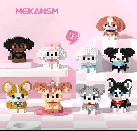 Конструктор Mekansm Кіт і Пес — 296 деталей, Micro Diamond Blocks, 3D Киев