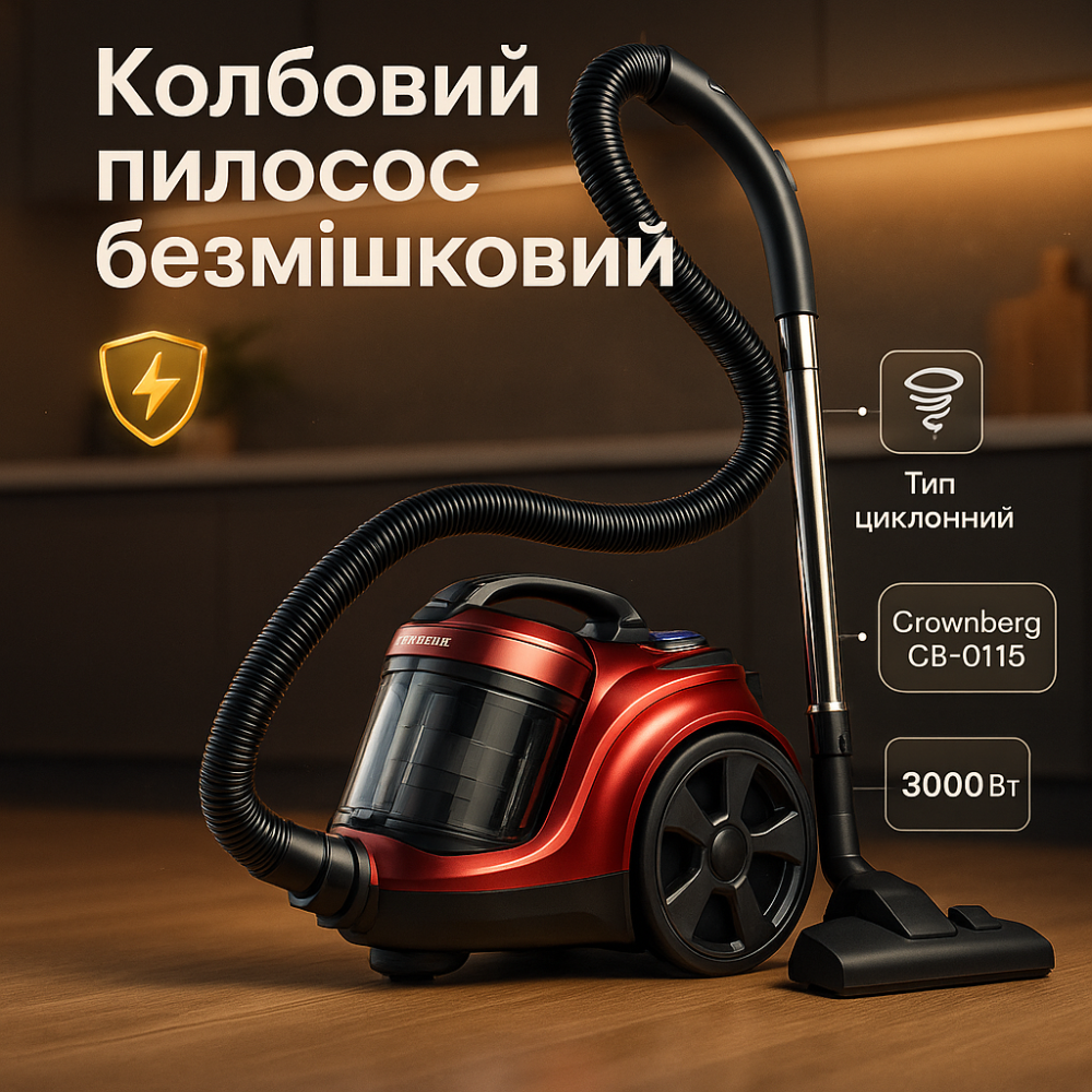 Безмешковые пылесосы с контейнером Crownberg, Мощный контейнерный пылесос для уборки дома RH-10 Львов - изображение 14