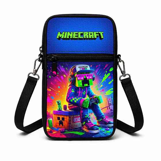 Сумка-чехол для телефона Minecraft детская через плечо, водонепроницаемая мини-сумка (4780) Киев