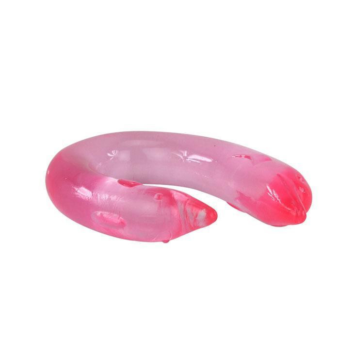 Двосторонній фалоімітатор - Double Dolphin Pink Sex Aura Київ - фото 5