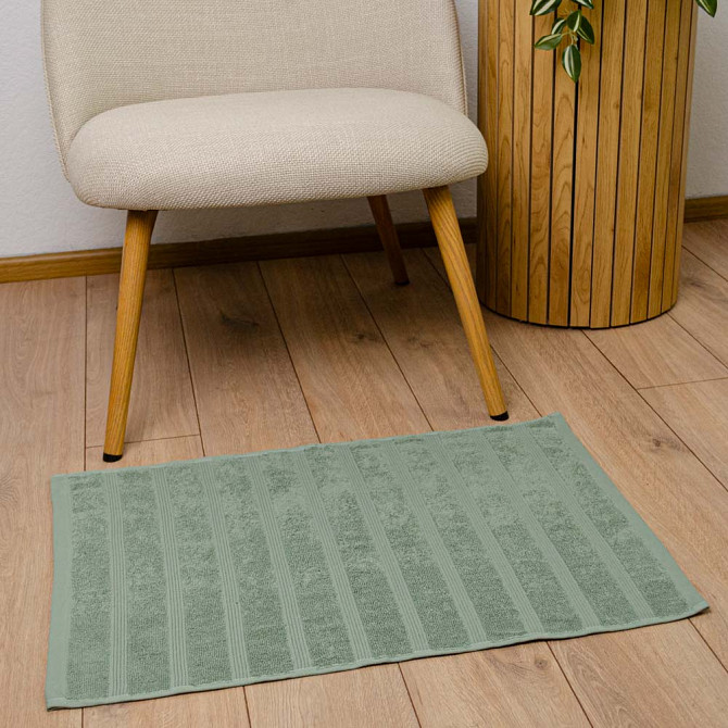 Махровое полотенце для ног с полосками GM Textile 50х70см 450г/м2 (Мятный) Сумы - изображение 4