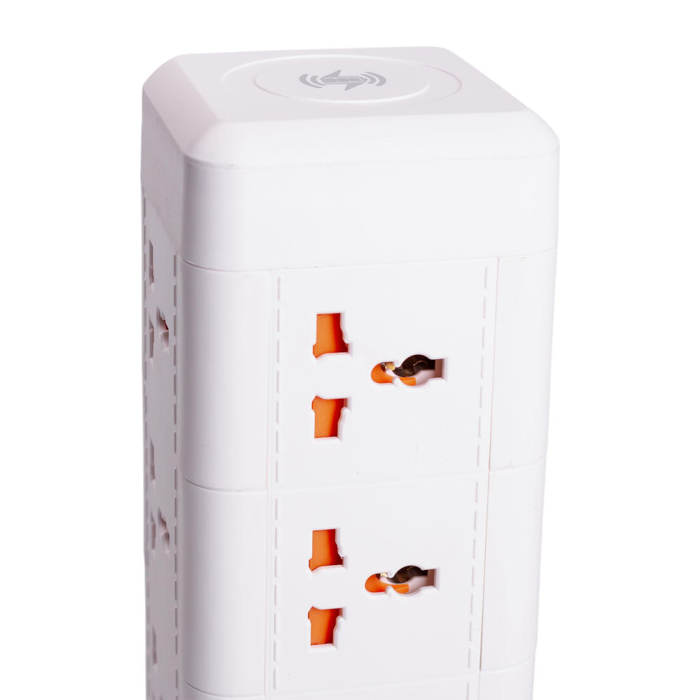 Мережевий фільтр подовжувач 4.8 м з лампою на 12 універсальних розеток з 2 USB 1 Type-C бездротова зарядка HP-5-11MF Коломия - фото 7