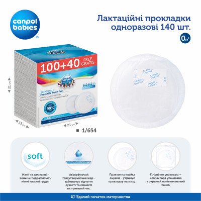 Вкладиш для бюстгальтера Canpol babies 140 шт (1/654) Вінниця - фото 4