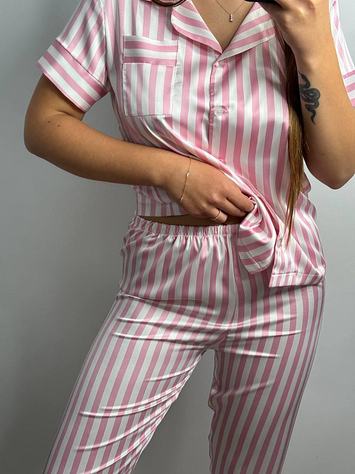 Жіноча піжама сатин Рожевий2 M-L Харків - фото 5