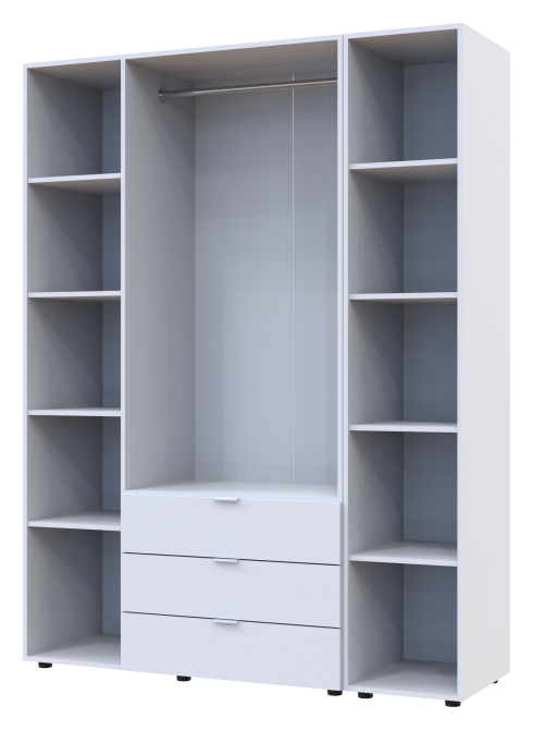 Комплект шаф для одягу Doros Гелар (2 шт.) 154,4х49,5х203,4 см Білий (DRS-011182) Дніпро - фото 2