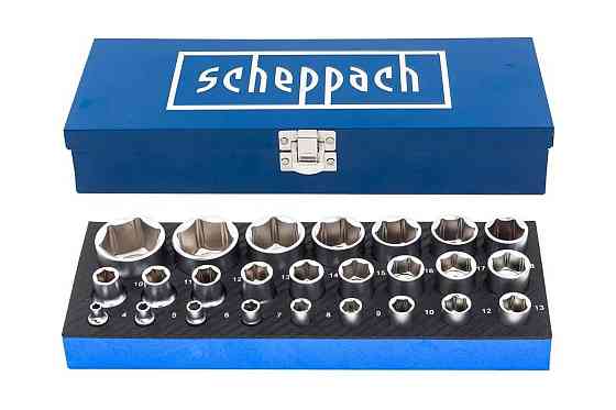 Набор головок комбинированный 1/4'', 1/2'', 25пр. (6гр.) SCHEPPACH SCH-50121G Одесса
