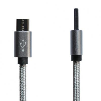 Дата кабель USB 2.0 AM to Micro 5P 1.0m Grey/Black Grand-X (FM02) Вінниця - фото 2